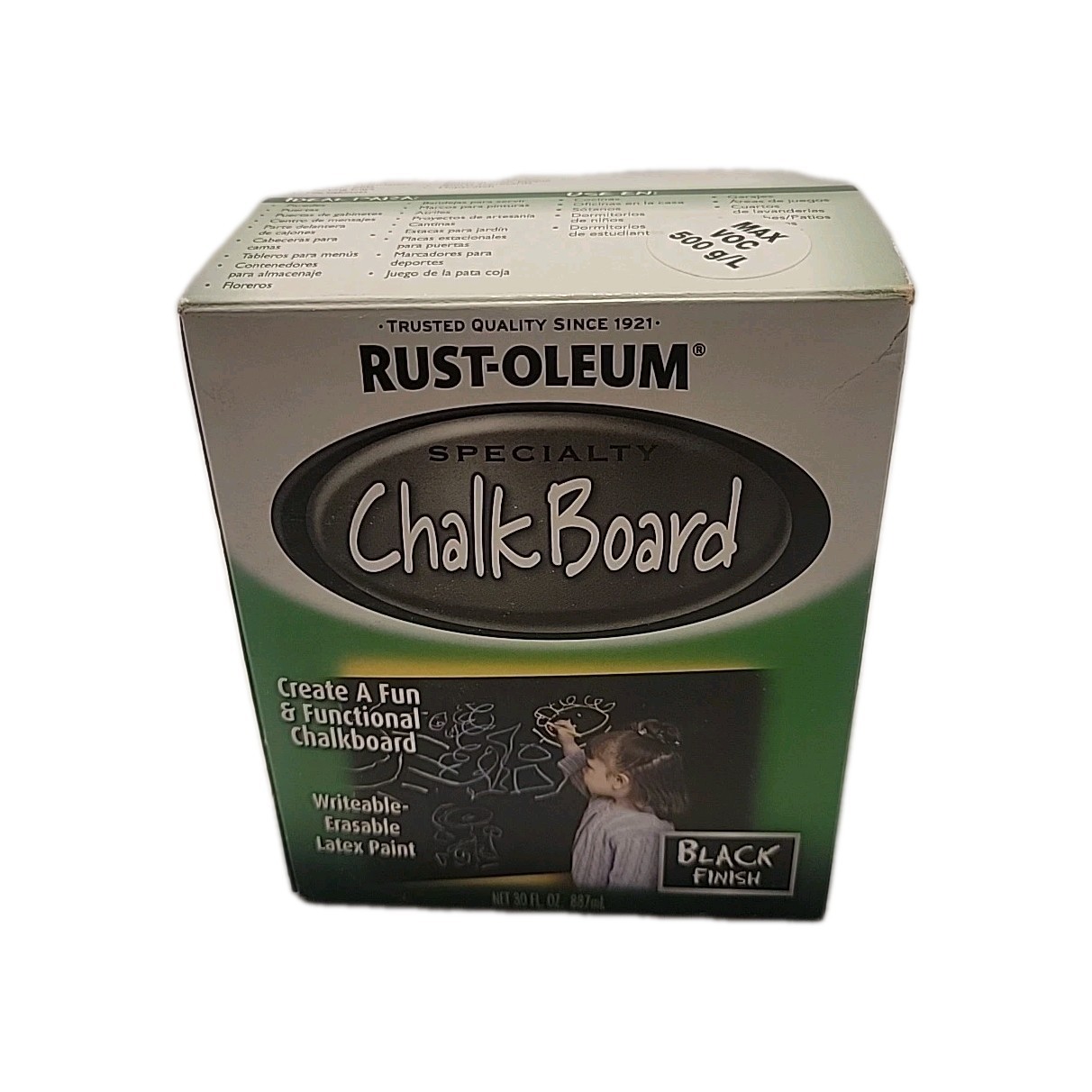Rust-Oleum Specialty Paint 206540 Chalkboard Brush-On, Black, 30 Fl Oz (1 PACK)