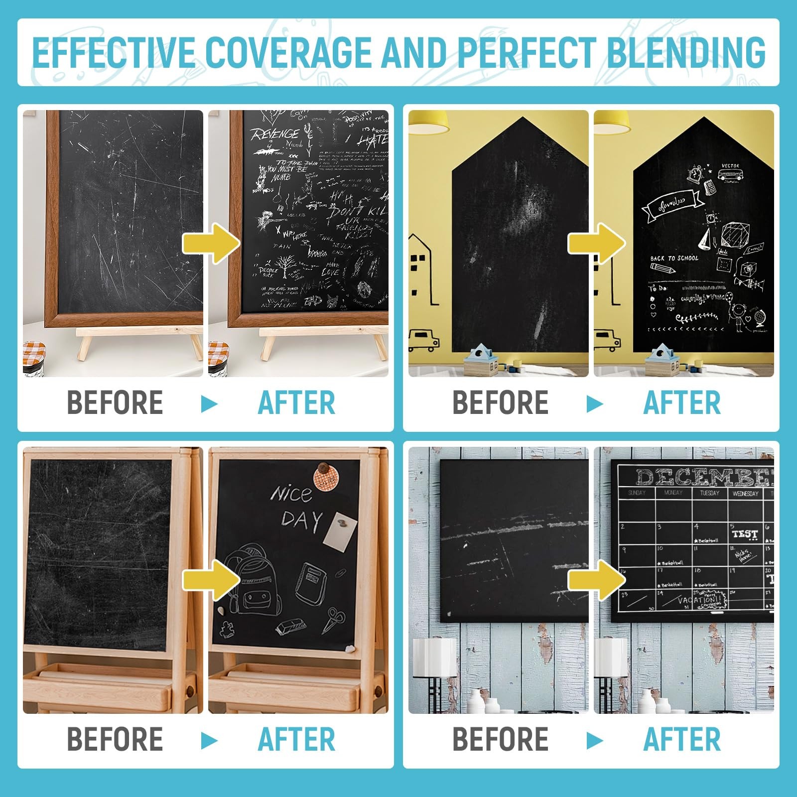 Universal Touch Up Paint Kit Matte Black Chalkboard Touch Up Paint Pen Match