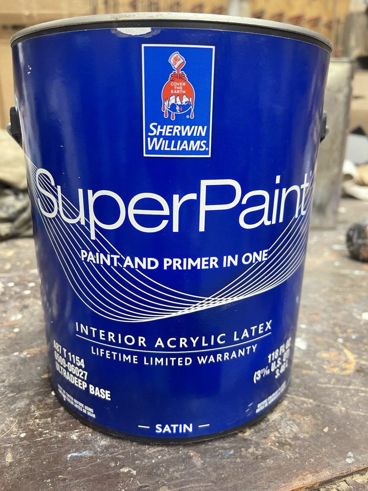 1 Gallon Sherwin Williams SuperPaint Interior Latex/ Ultradeep Base / Satin