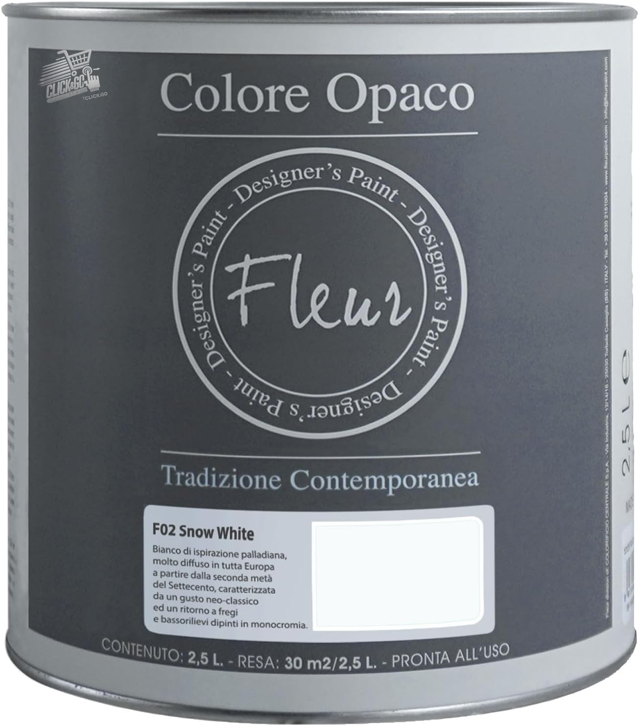 Chalk Paint 2.5L White Snow White – Furniture Paint and Wall Chalk Effect