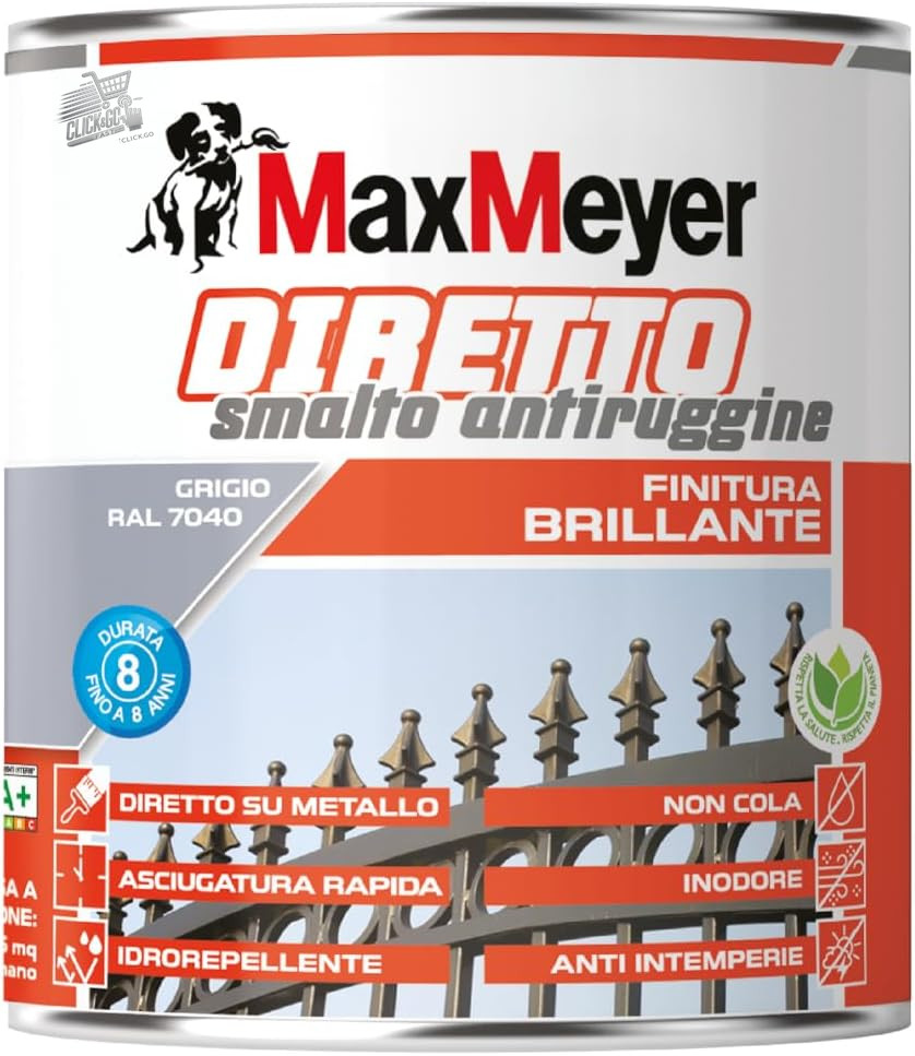 MAXMEYER GREY RAL7041 WATER 75 DIRECT METAL IRON ANTI-RUST ENAMEL ENAMEL