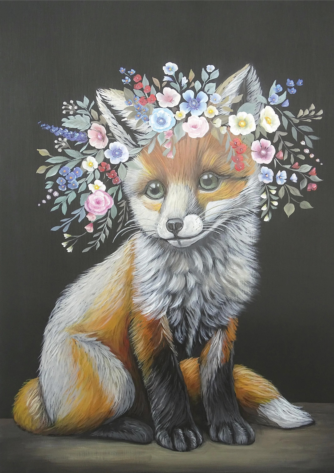 FLORAISON FOX | Rice Decoupage Paper | A3 – 11.7″ x 16.54″| For Furniture |