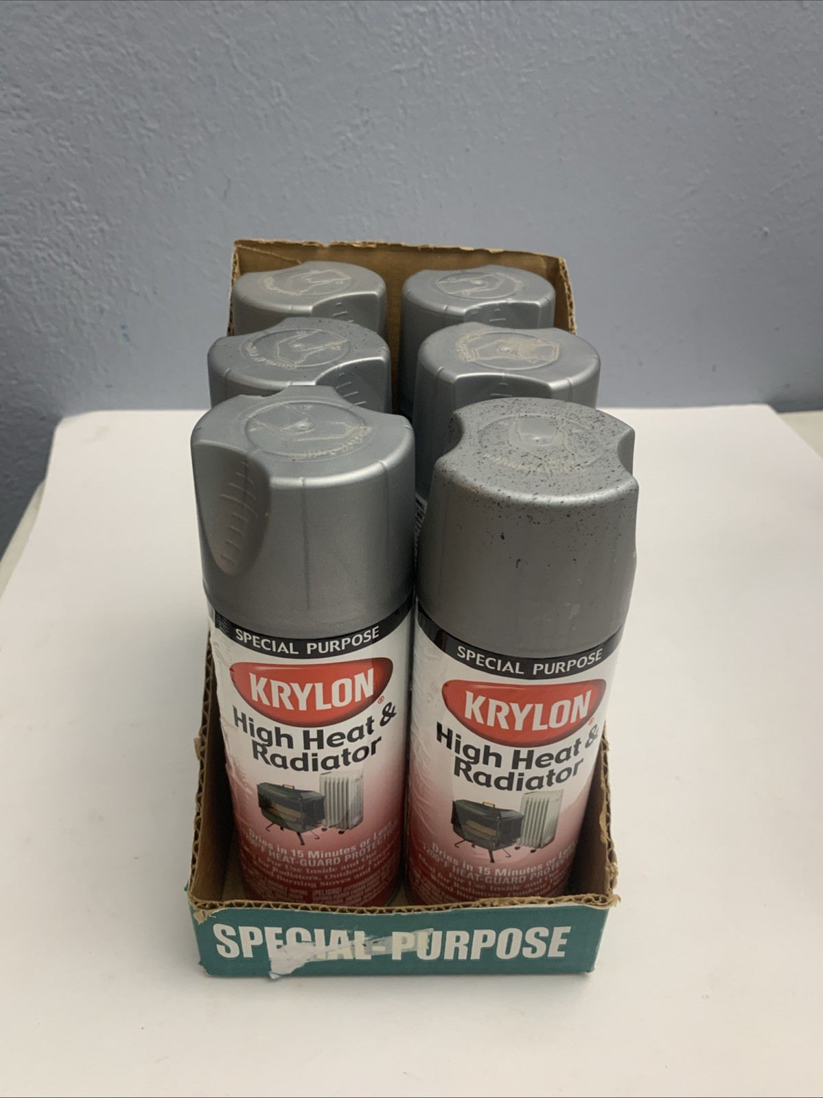 Krylon Max Temp (1200F) Aluminum High Heat Spray Paint Lot of 6 (12 Oz) Cans