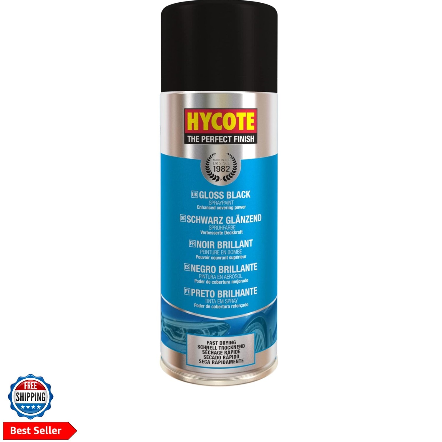 Black Spray Paint, Gloss Black, 13.5 Oz – Fast Drying, UV & Weather Resistant…