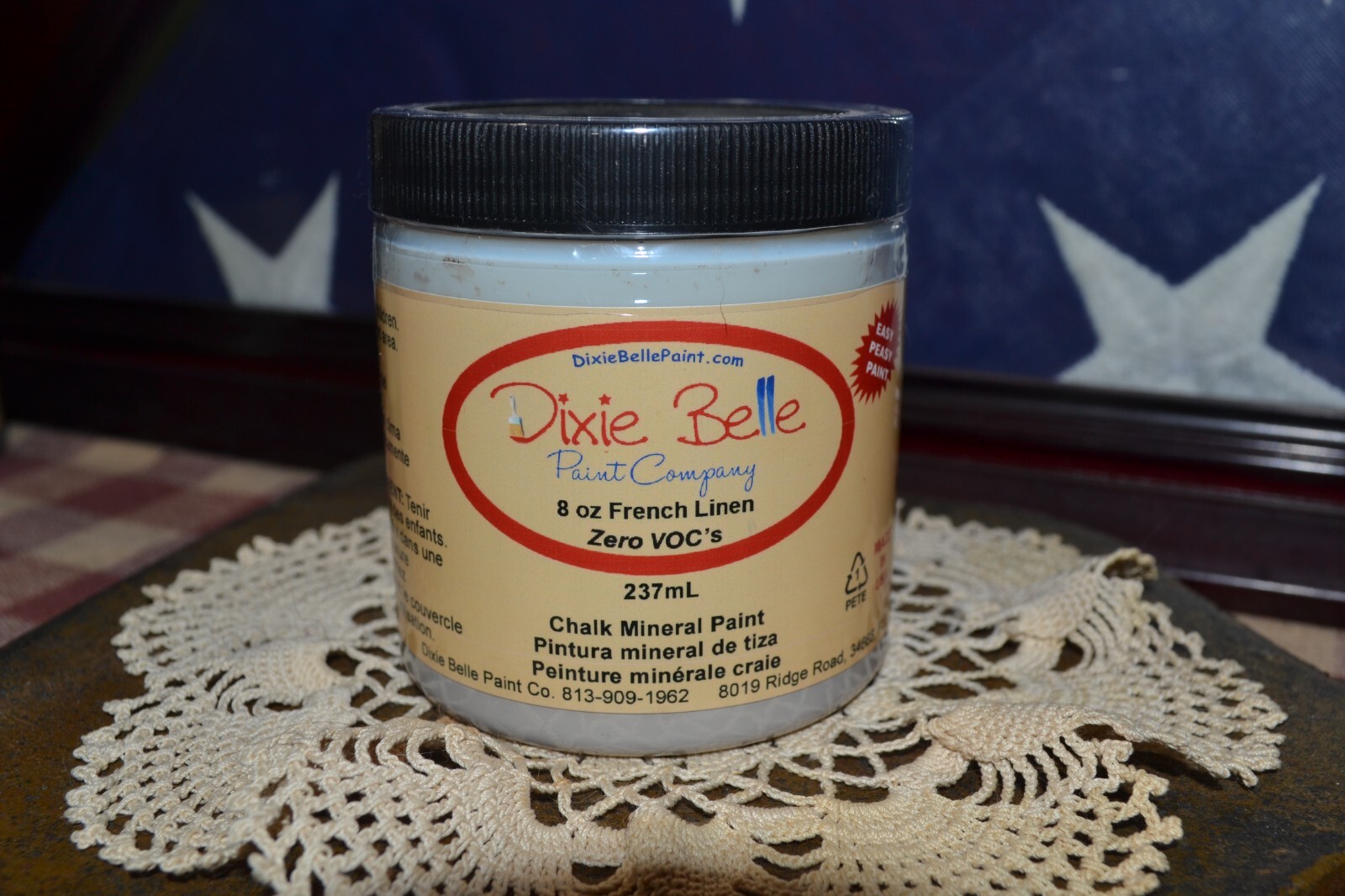 DIXIE BELLE CHALK MINERAL PAINT FRENCH LINEN WATER BASED 8 oz BRAND NEW