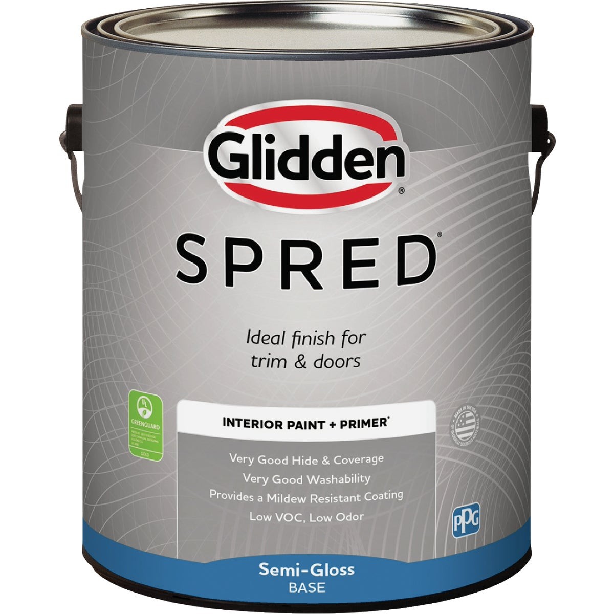 Glidden Spred Interior Paint + Primer Semi-Gloss Midtone Base Gallon Glidden