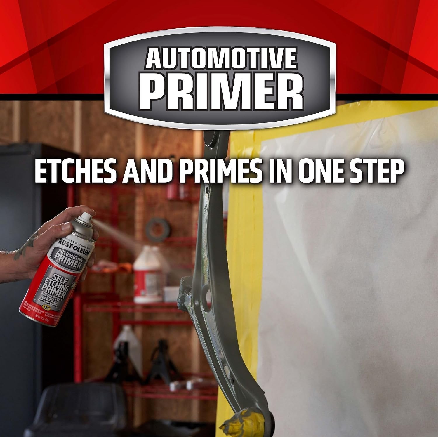 Rust-Oleum Automotive Self Etching Primer Spray 12 oz Matte Dark Green