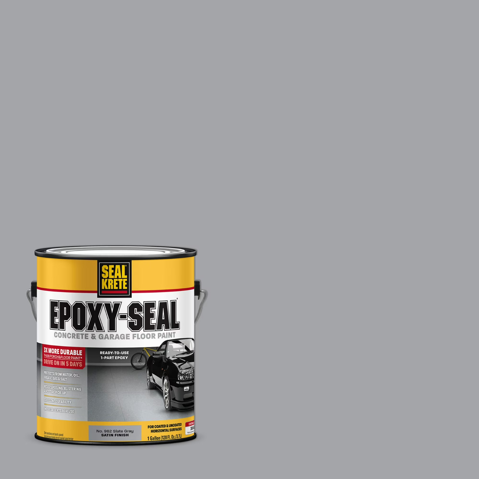 Slate Gray Seal Krete Epoxy-Seal Concrete and Garage Floor Paint-317395, Gallon