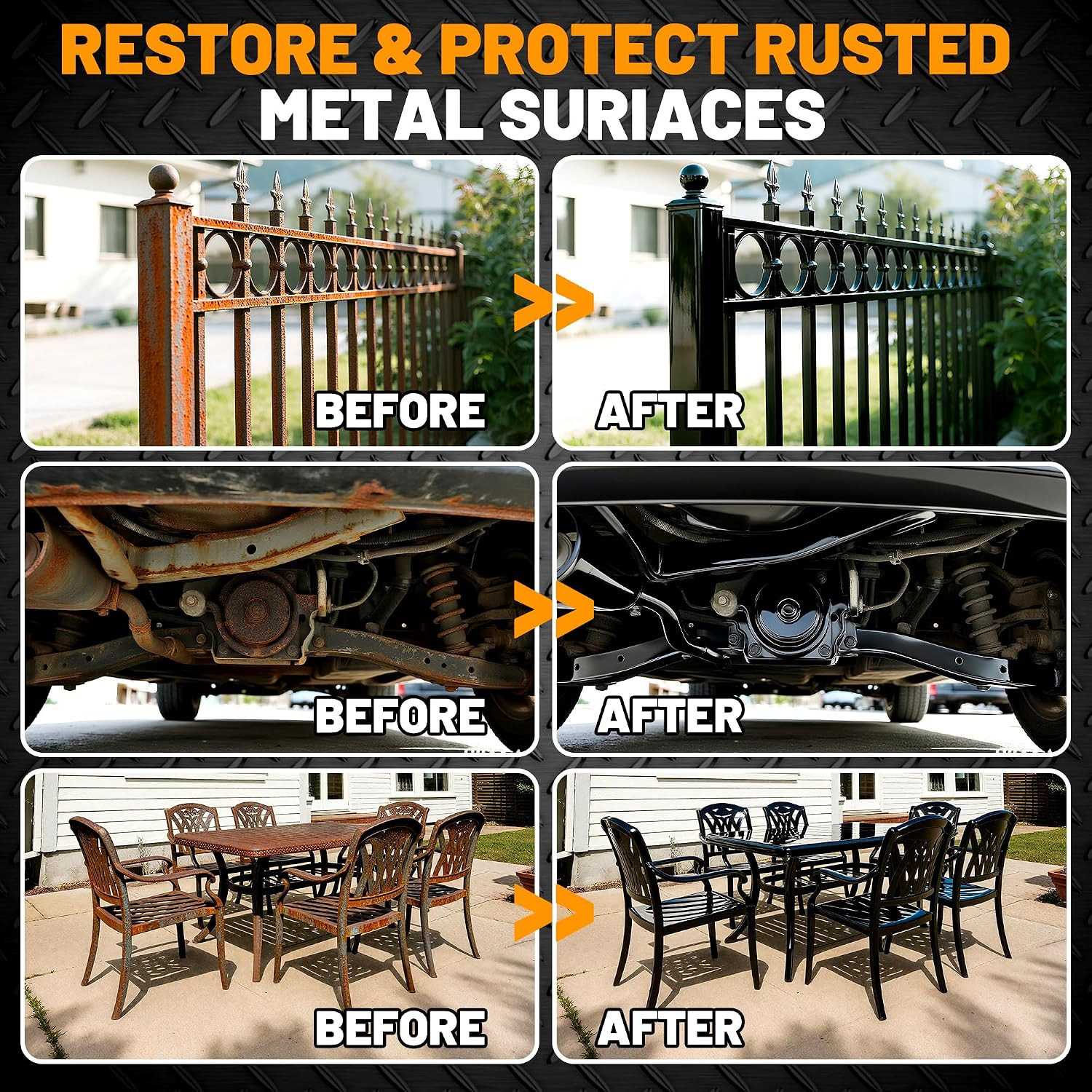 2-In-1 Rust Converter & Metal Primer, 1 Gallon Matte Black Rust Inhibitor Paint