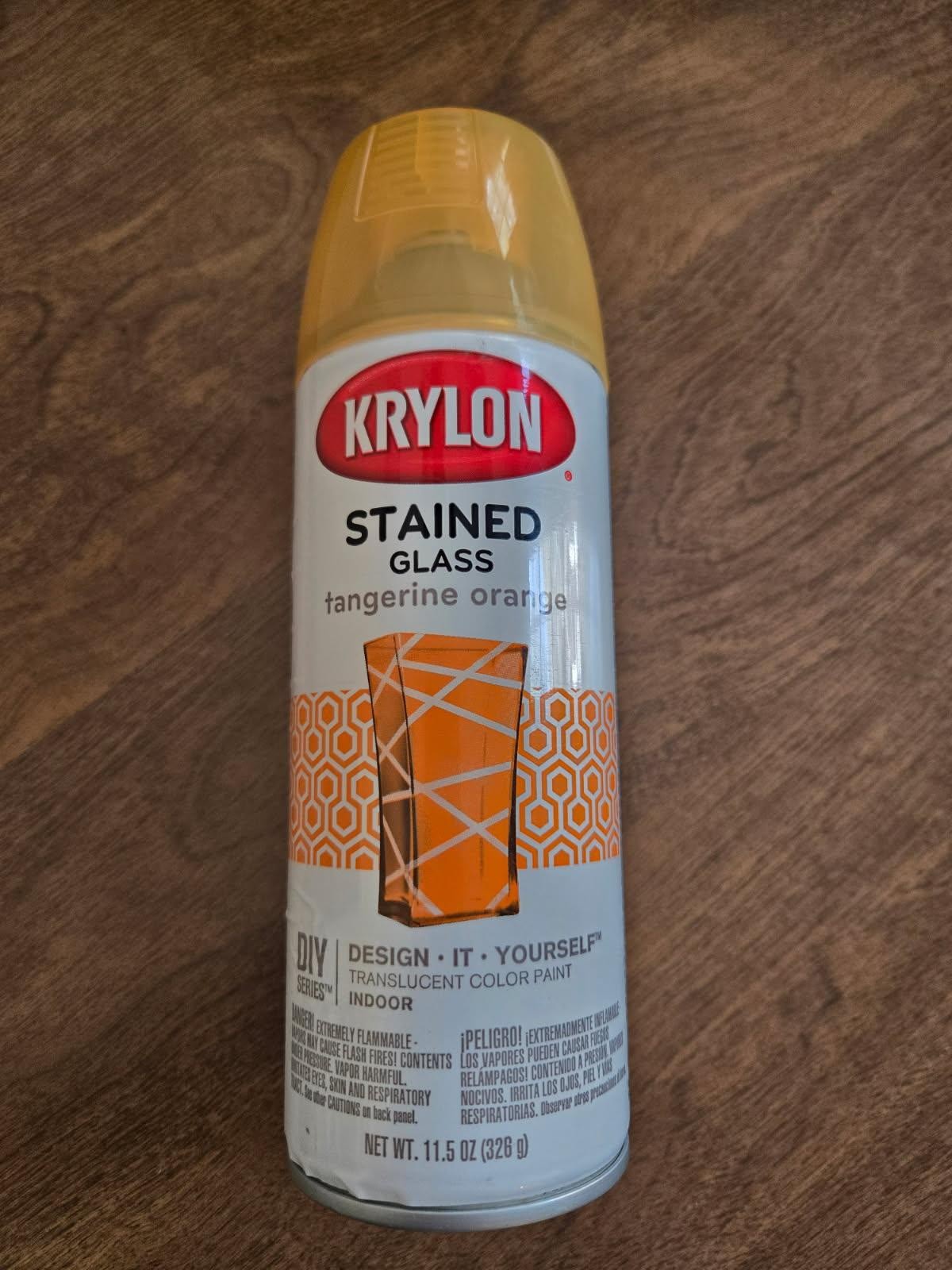 Krylon Stained Glass Aerosol Paint, 11.5 Ounces, Tangerine Orange