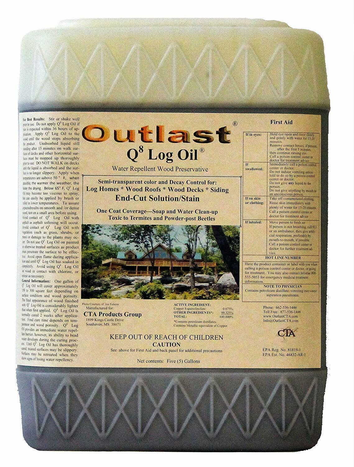 Outlast Q8 Log Home Stain (Available in 6 colors)