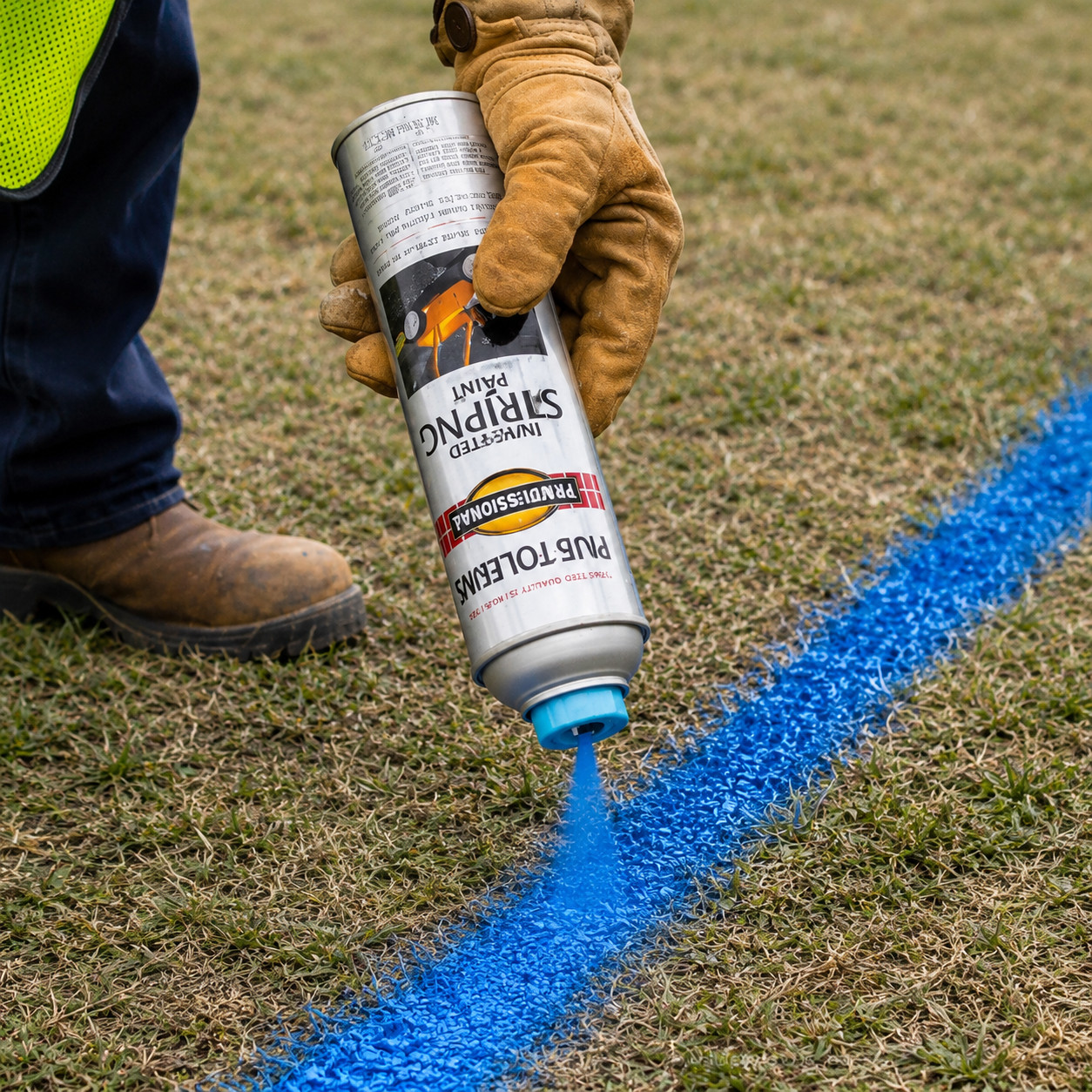 Rust-Oleum Professional Blue Inverted Striping Paint 18 oz Fast Dry