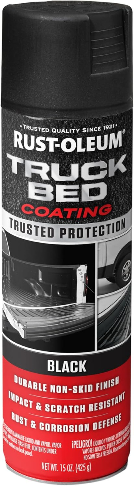 248914 Truck Bed Coating Spray, 15 Oz, Black, 15 Ounce (Pack of 1)