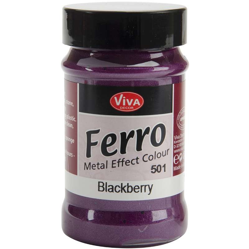 Ferro Metal Effect Textured Paint 3oz Blackberry