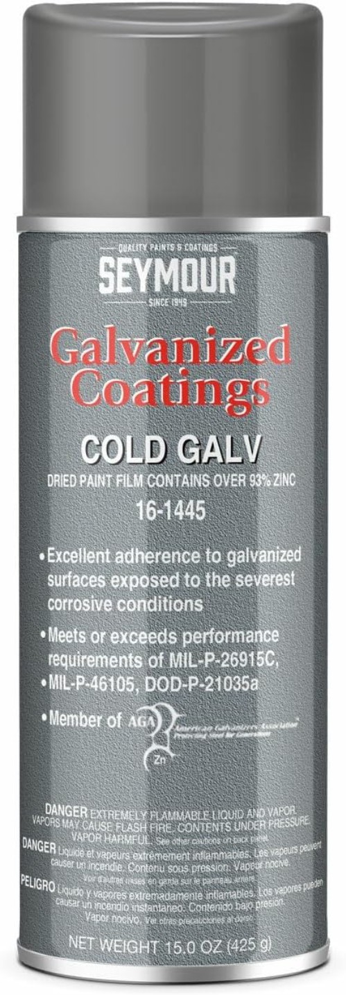15oz Crack Resistant Cold Galvanized Primer Spray – VOC Compliant Finish