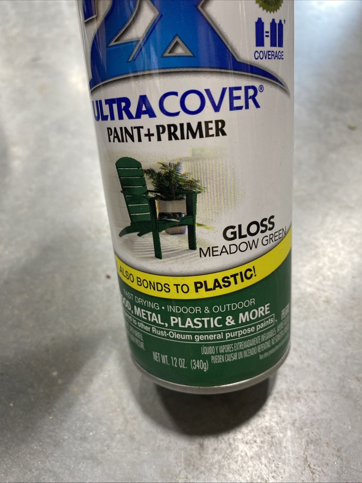 RUSTIC-OLEUM 249100 Painter’s Touch 2X Ultra Cover Gloss 12 Oz – Meadow Green