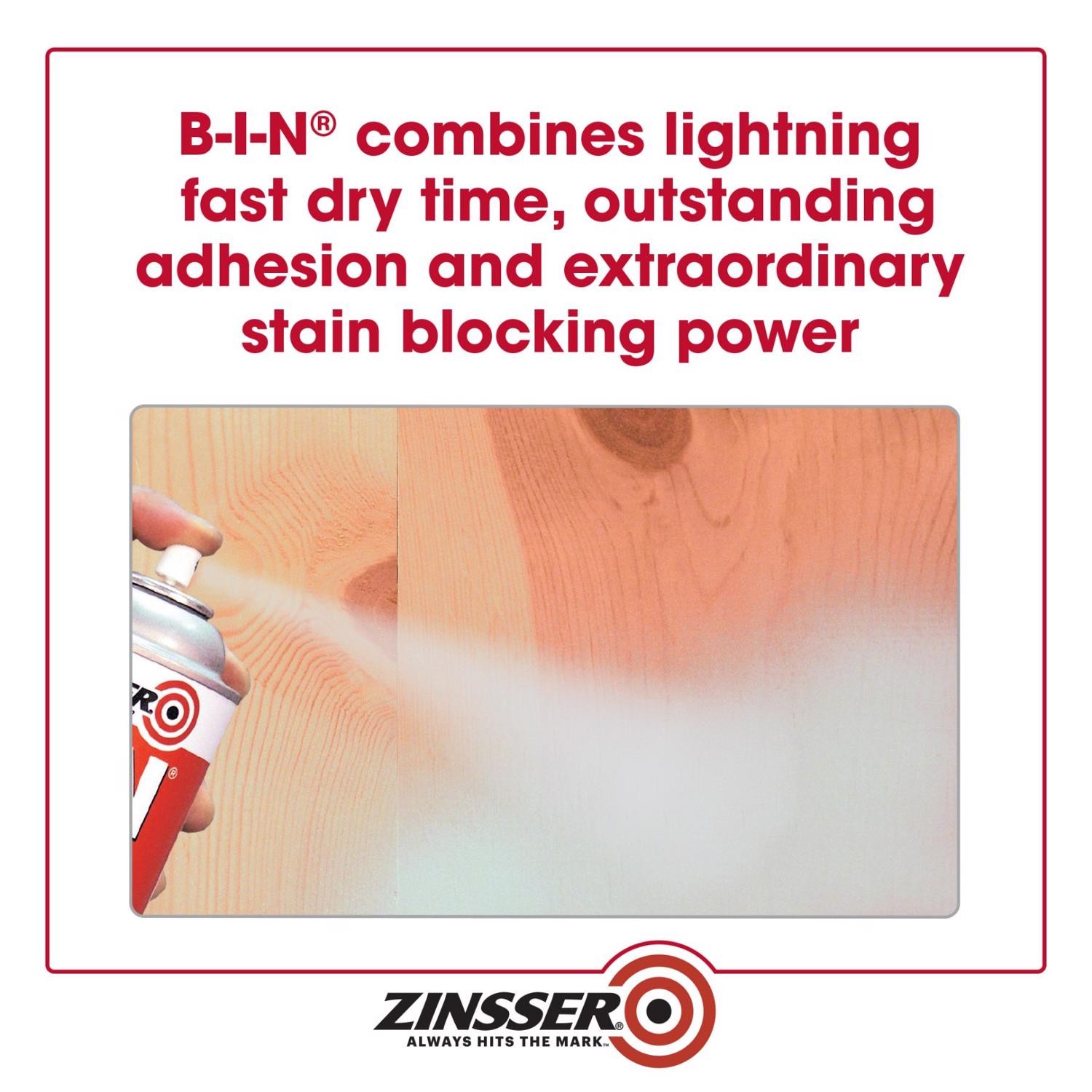 Zinsser B-I-N White Shellac-Based Spray Primer and Sealer 13 oz (Pack of 6)