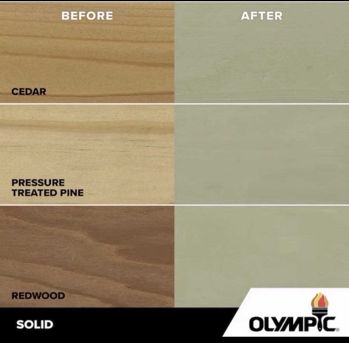 Olympic Elite Solid Exterior Stain + Sealant Base 1 1 Gal Waterproof Deck Wood