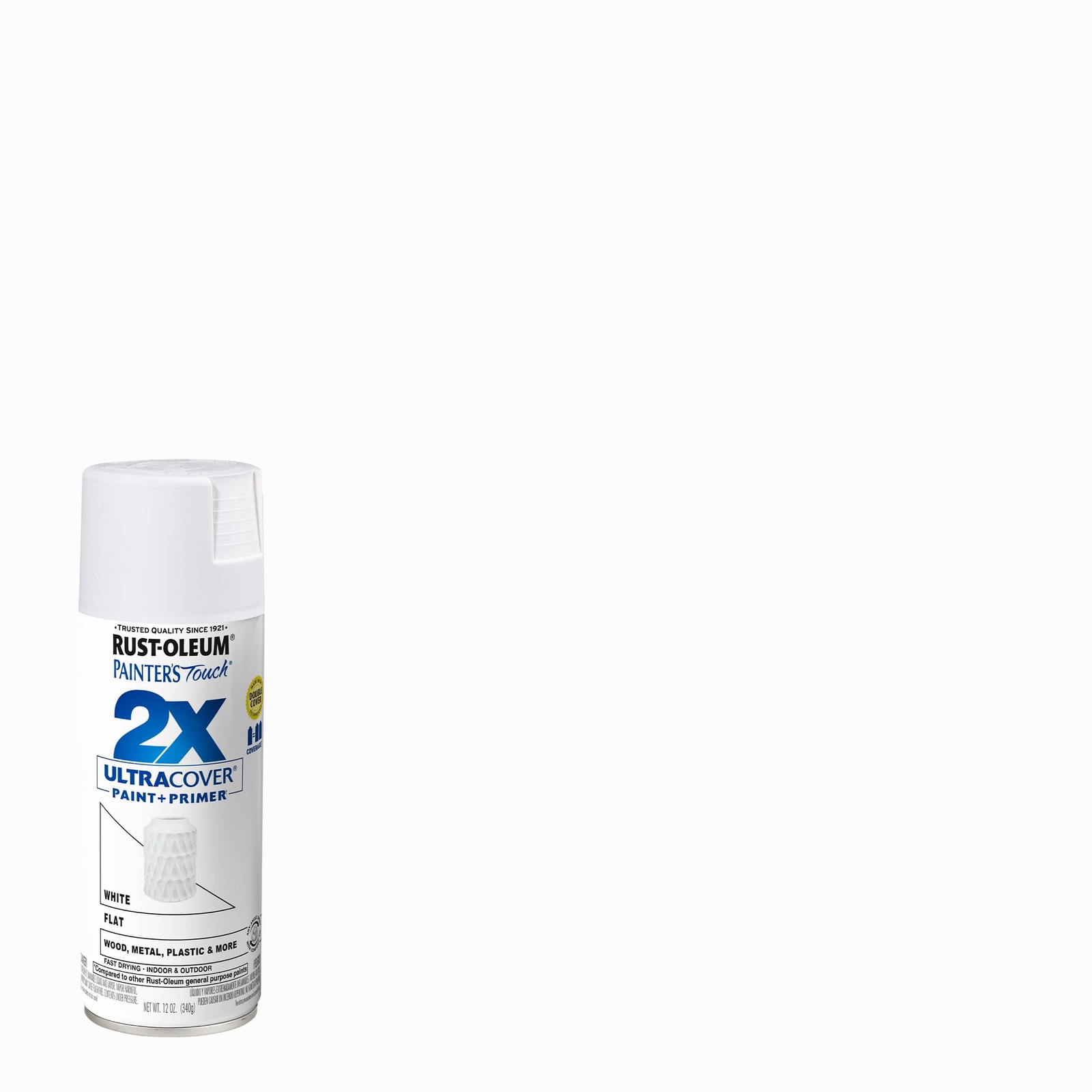Rust-Oleum 249126 Painter’s Touch 2X Ultra 12 Ounce (Pack of 1), Flat White