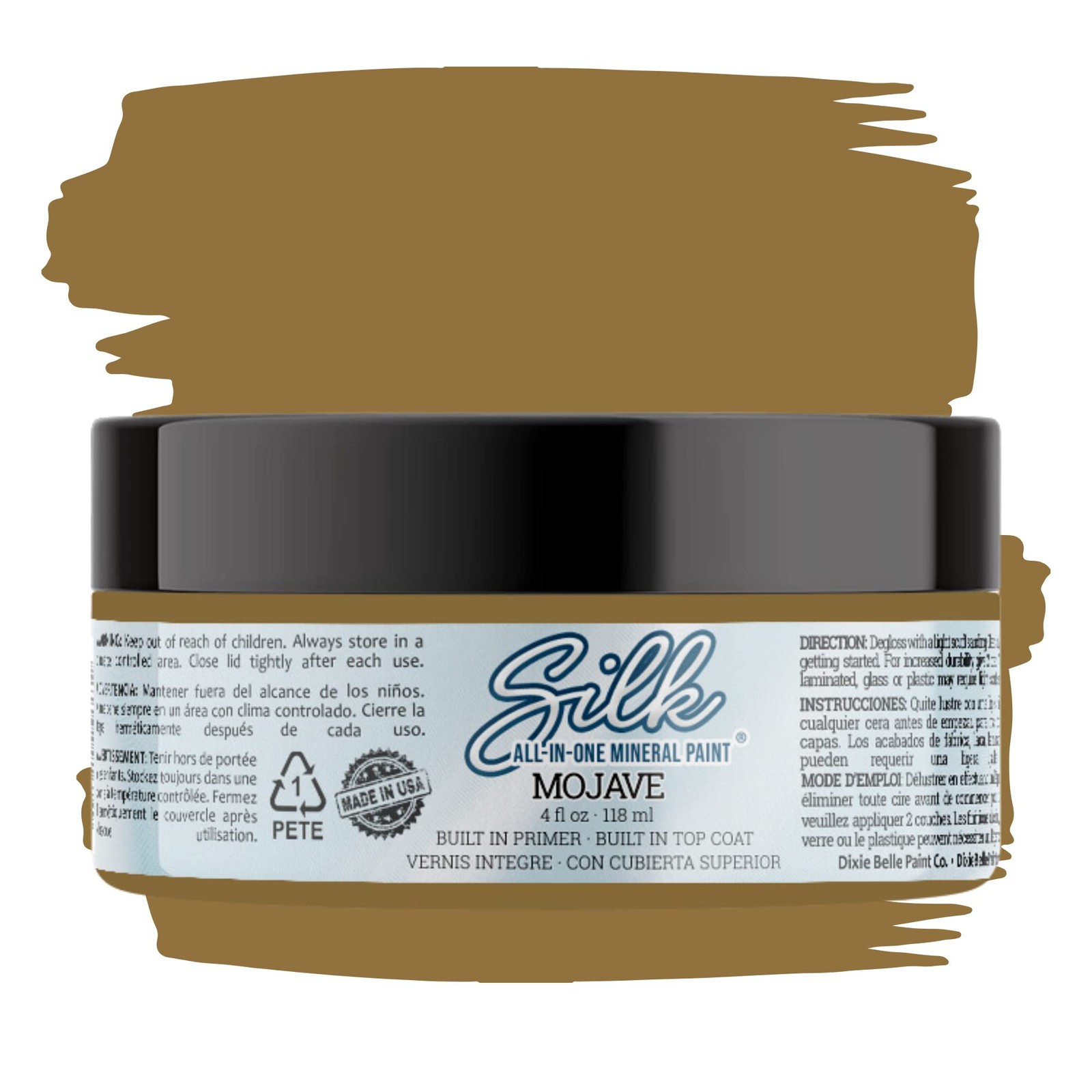 Mojave Silk All in One Mineral Paint 4oz Durable Water Based Primer Topcoat
