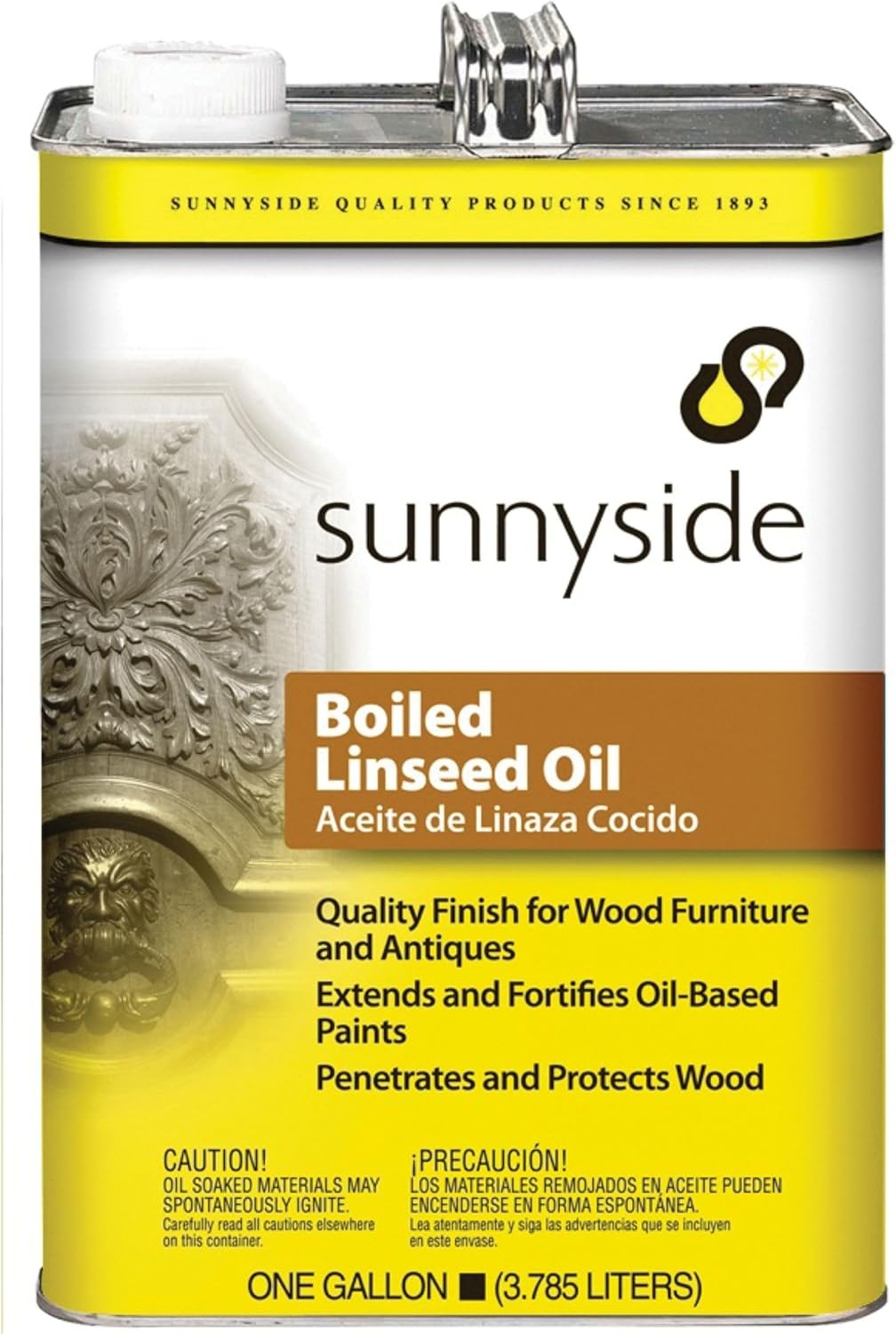 Sunnyside 872G1S Boiled Linseed Oil 128 FL Oz Wood Polish Waxes & Oils