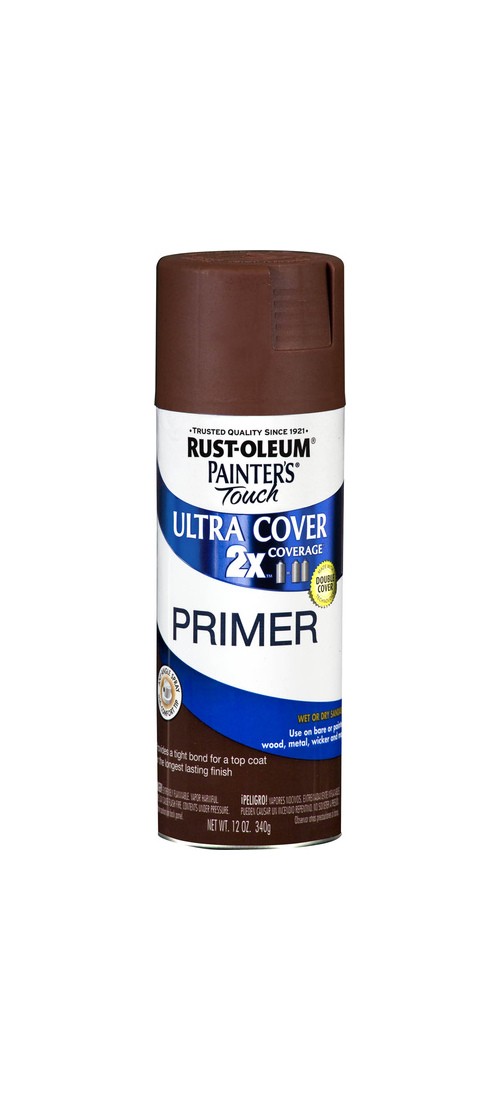 Rust-Oleum 334018 PAINTER’S Touch Spray Primer, Flat, Red, 12 oz, Aerosol Can