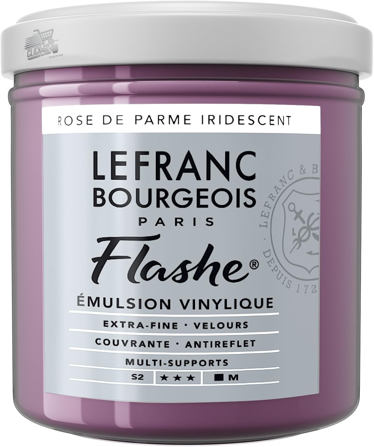 LEFRANC BOURGEOIS ACRYLIC COLOR FLASHES 125 ML PARMA PINK IRIDESCENT VINYLS