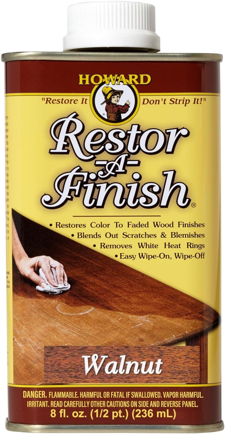 Howard Products RF4008 Restor-A-Finish, 8 oz, Walnut, 8 Fluid 8 Walnut