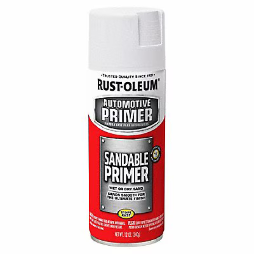 (3 Pack) Rust-Oleum Automotive Sandable Primer, White Spray Paint, 12 oz Cans