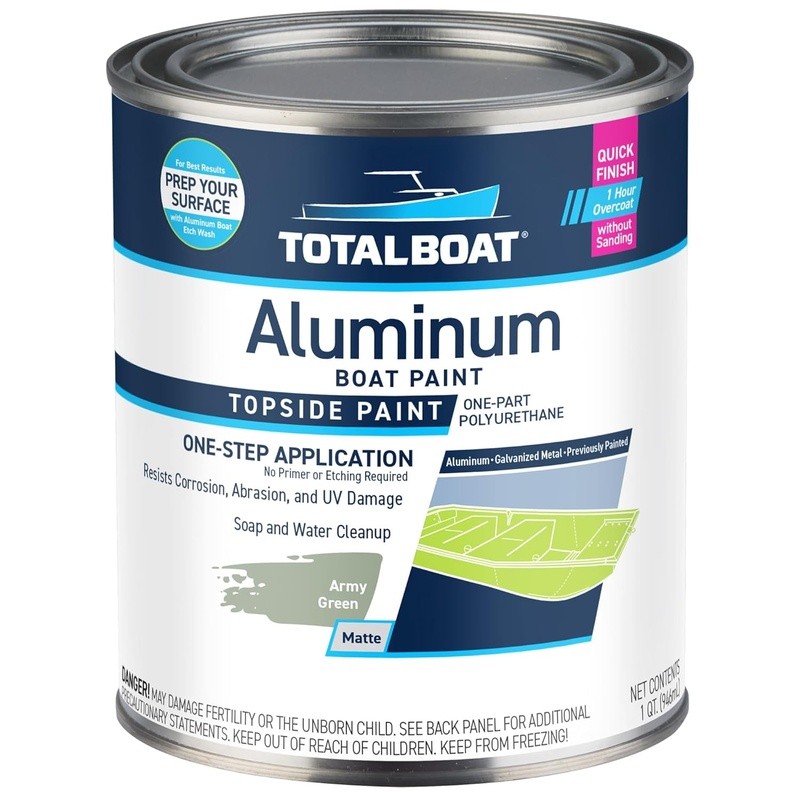 Tough Marine Paint Polyurethane Low Odor UV Resistant Aluminum Metal Boats New