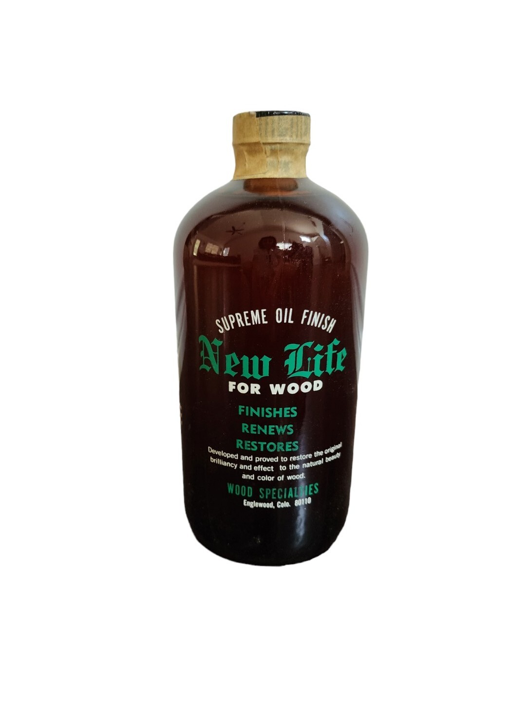 New LIFE Antique Clock Wood Supreme Oil Finish Condtioner, 32 Oz Glass Bottle