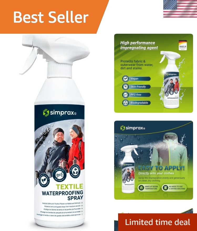 Textile Waterproof Spray Eco-Friendly & Skin-Safe | Water-Based Waterproofing…