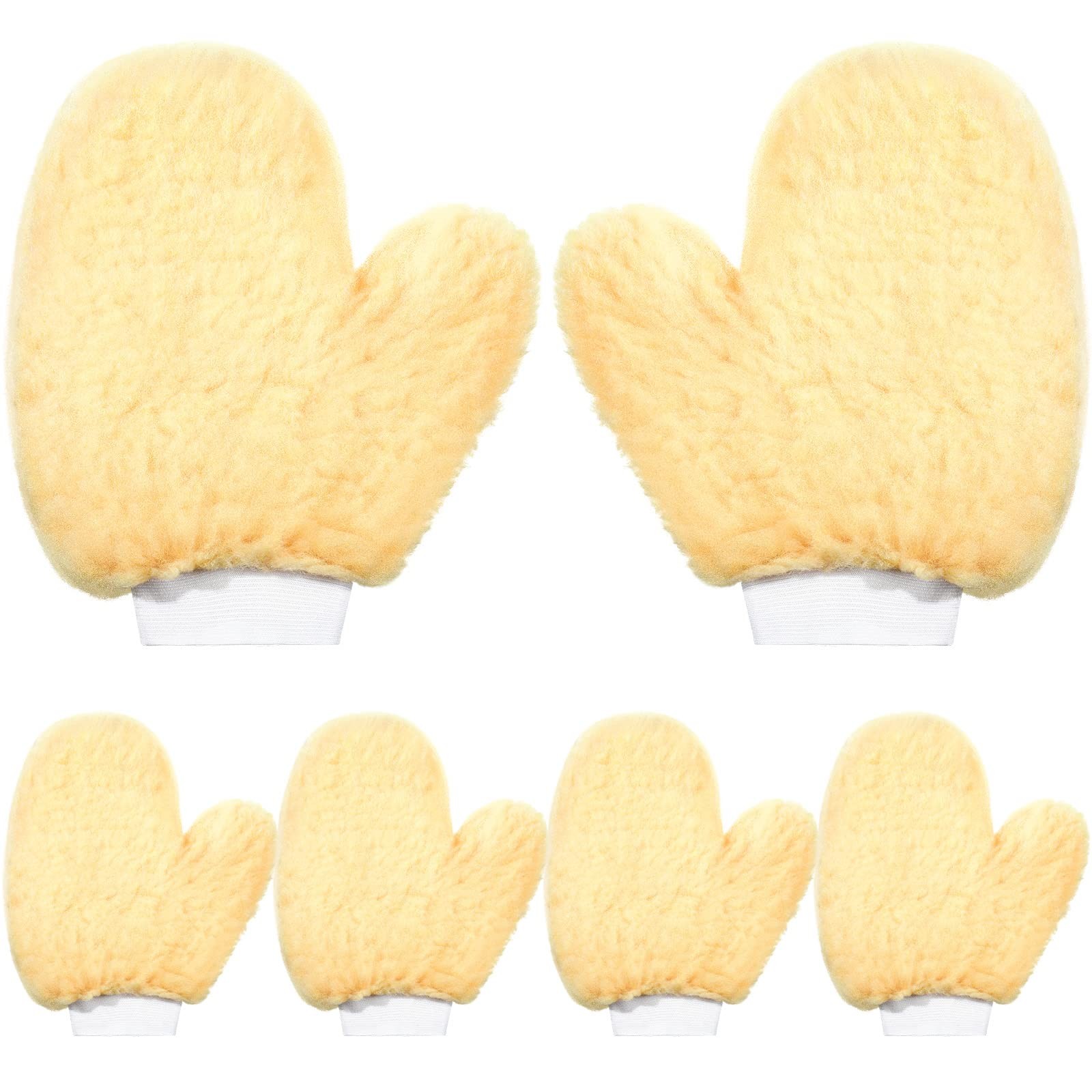 Yungyan 6 Pcs Paint Mitt Gloves for Painting 23 x 28 cm/ 9 x 11 inches, Beige