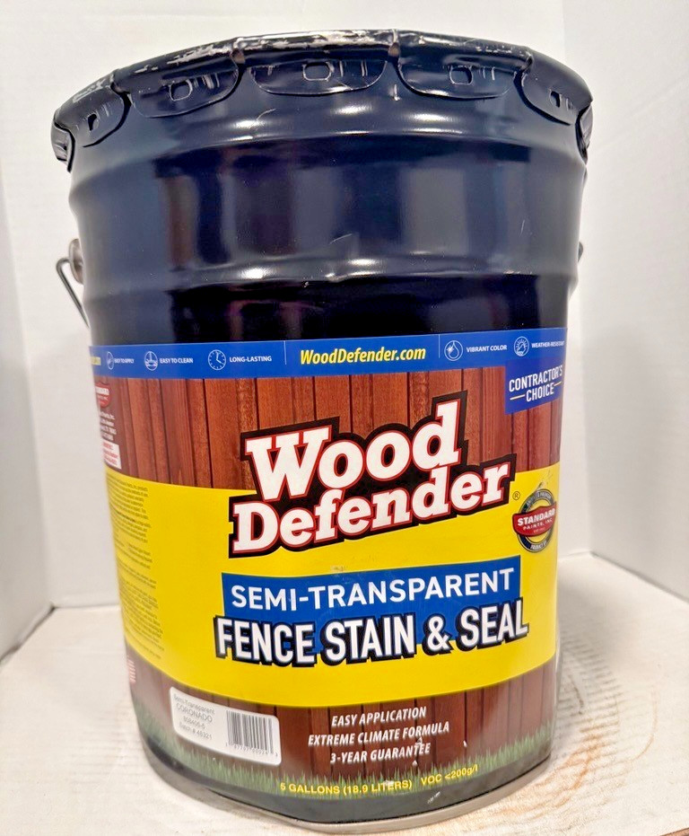 Wood Defender Semi-Transparent Fence Coronado Stain & Seal Dented Can 5 gal