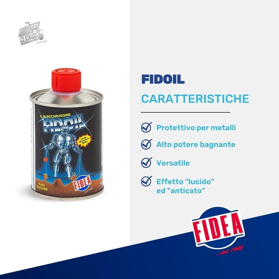 Fidoil Anti-Rust Lock Protective Metals Paint Iron Enamel Clear
