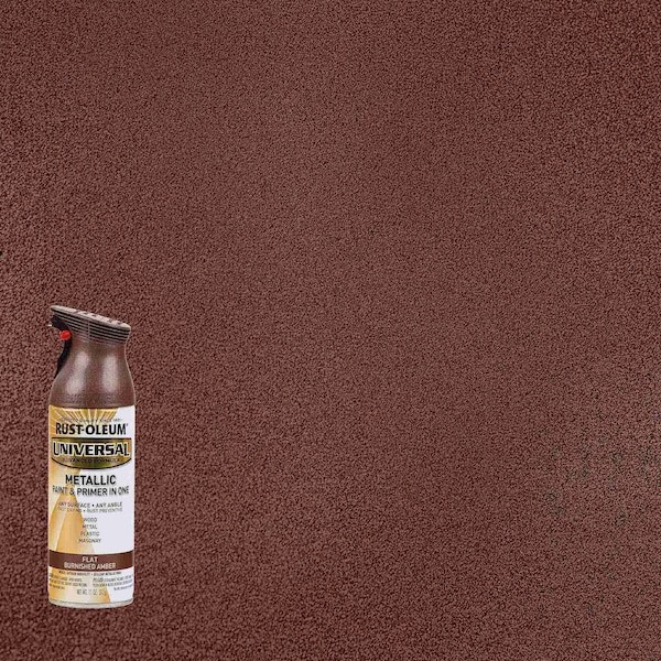 Rust-Oleum 271472 Spray Paint, Amber, Flat Metallic, Solvent, 11 Oz