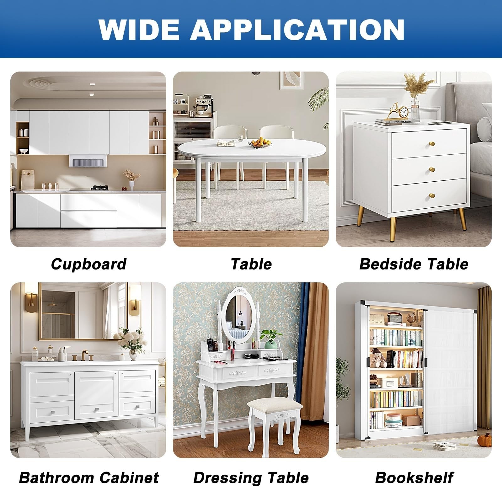 Furniture Paint for Wood & Cabinets – 17.6 Oz White Matte Finish, No Sandi