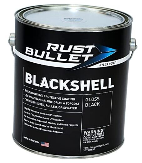BlackShell – Gloss Black – 1 Gallon – Corrosion 128 Fl Oz (Pack of 1)